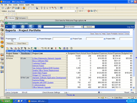 Project portfolio reports in the Tracker Data Warehouse
