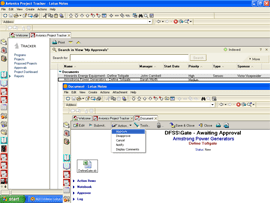 Secure DFSS document management with workflow approval 